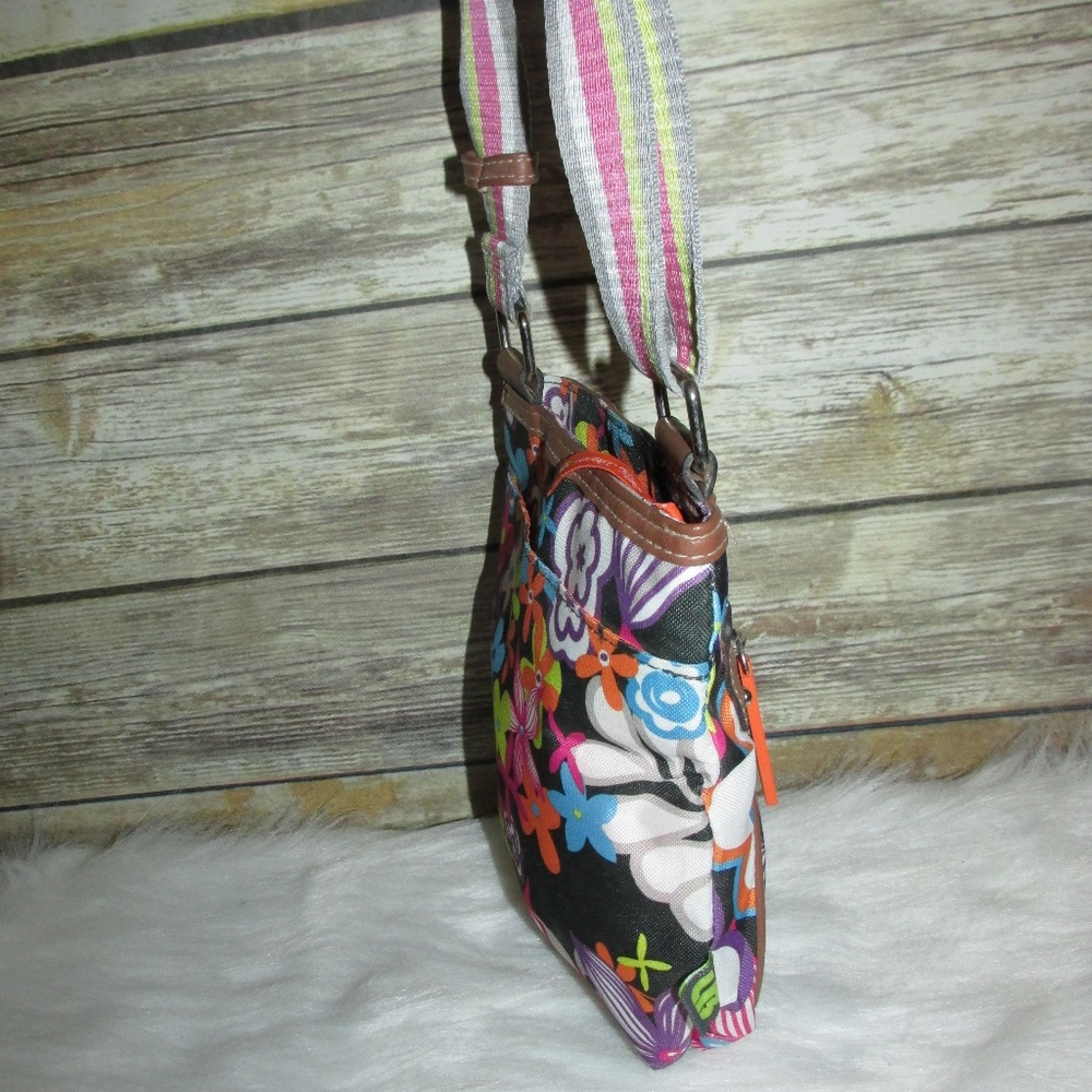 Lily Bloom Multi-Color Floral Print Crossbody - image 4